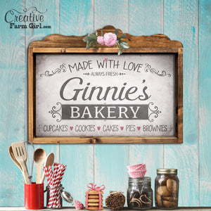 Bakery Sign Personalized-Rustic Paper