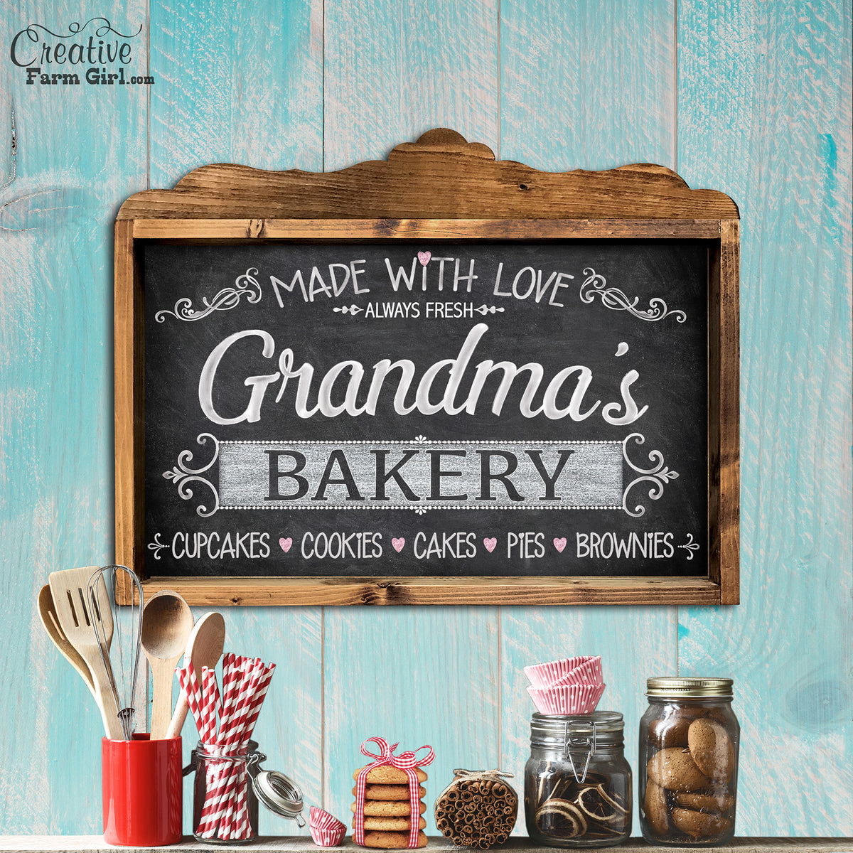 Kitchen Sign Chalkboard Personalized – Creative Farm Girl