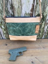 NEW! Small Leather and Waxed Canvas Concealed Bag