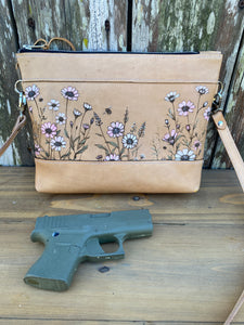 NEW! Small Leather Concealed Bag- Wildflower Collection