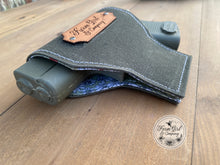 Leather and Olive Drab Waxed Canvas Concealed Carry Bag