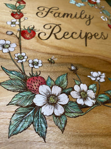 Strawberry Hand Painted Recipe Book Creative Farm Girl
