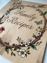 Cardinal Hand Painted Recipe Book