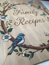 Bluebird Hand Painted Recipe Book Creative Farm Girl