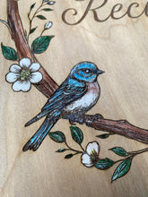 Bluebird Hand Painted Recipe Book Creative Farm Girl