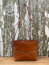 Leather Concealed Tote Bag Buck Stitch