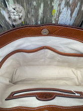Leather Concealed Tote Bag Buck Stitch