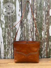 Leather Concealed Tote Bag Buck Stitch