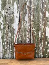 Small Leather Buck Stitch Bag Creative Farm Girl