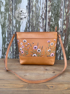 Leather Concealed Tote Bag Wildflowers Creative Farm Girl