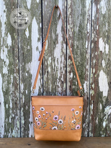 Leather Concealed Tote Bag Wildflowers Creative Farm Girl