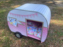 Dog House Camper-Summer Fun-Pink and White