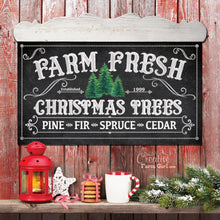 farm fresh christmas trees sign