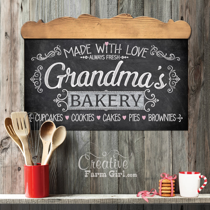 Kitchen Sign Chalkboard Personalized – Creative Farm Girl