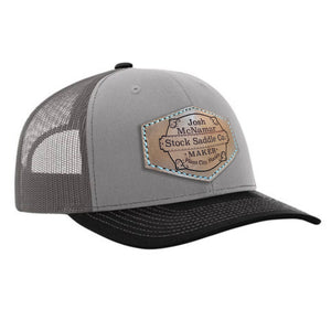 Richardson 112 Trucker Hat with Stock Saddle Co. Leather Patch