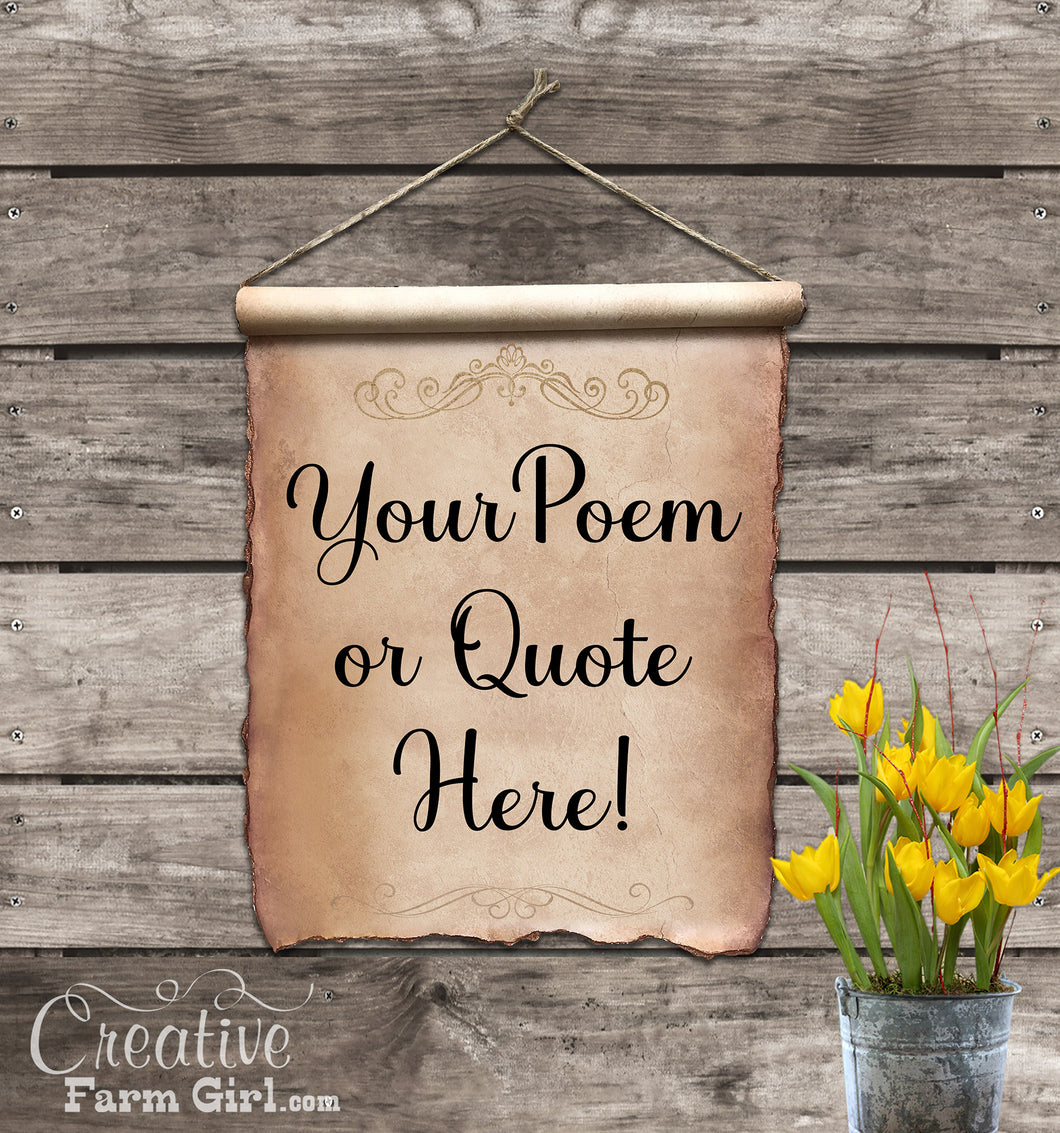 Scroll Sign Canvas Personalized