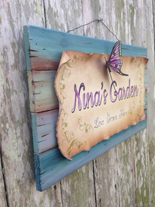 garden sign personalized