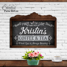 Coffee and Tea Sign Personalized