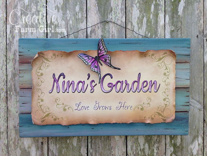 Garden Sign Personalized