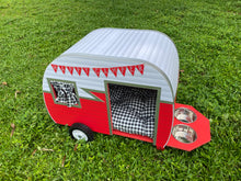 Dog Camper/ Dog Rv/ Unique Dog House- Red-Black-White