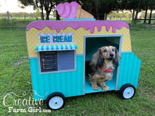 Ice Cream Truck Dog House / Unique Dog House/ Camper Dog House