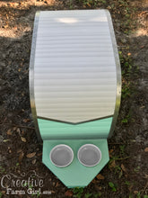 Dog House Camper-Mint Green and White