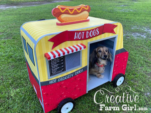 Hot Dog Truck Dog House / Unique Dog House/ Camper Dog House