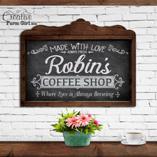 Coffee Shop Sign Personalized