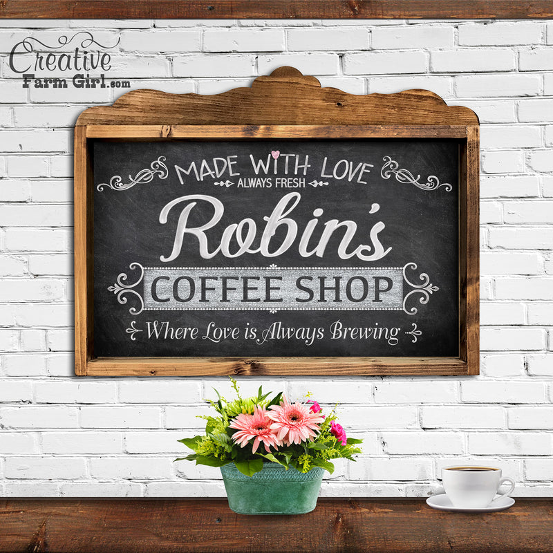 Kitchen Sign Chalkboard Personalized – Creative Farm Girl